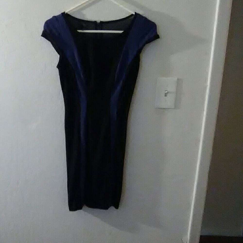 Black and blue dress